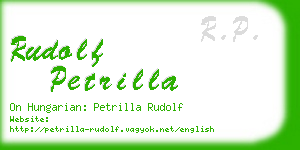 rudolf petrilla business card